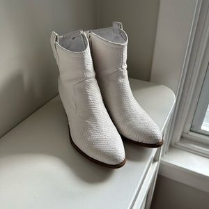 White Snakeskin Boots